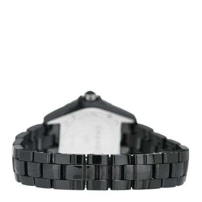 Chanel Stainless Steel Ceramic Diamond Bezel 29mm J12 Quartz Watch Black 3 of 4