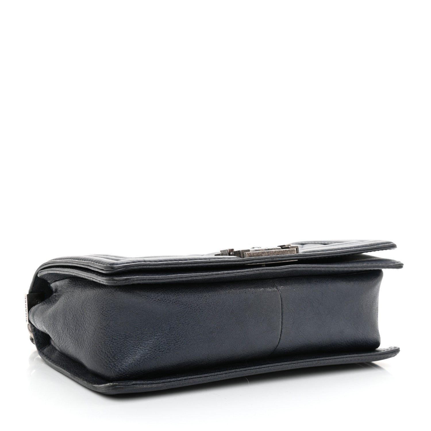 Chanel Calfskin Quilted Medium Boy Flap Dark Navy 4 of 11