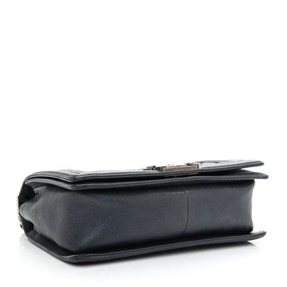 Chanel Calfskin Quilted Medium Boy Flap Dark Navy 4 of 11