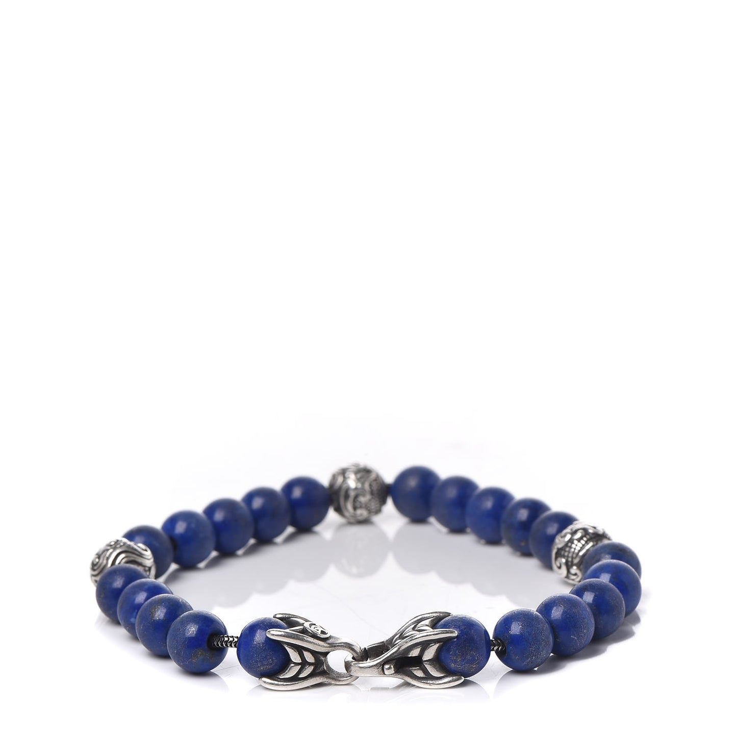 Sterling Silver Lapis Lazuli 8mm Spiritual Beads Bracelet