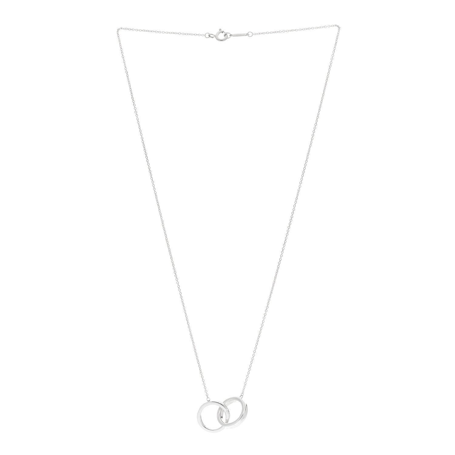 Tiffany Sterling Silver 1837 Interlocking Circles Pendant Necklace 3 of 5