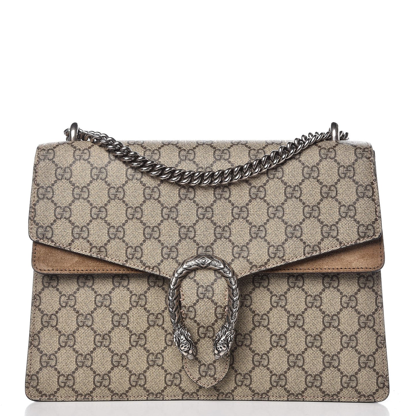 GG Supreme Monogram Medium Dionysus Shoulder Bag Taupe