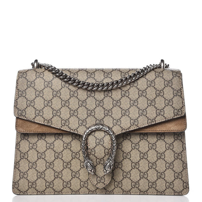 Gucci GG Supreme Monogram Medium Dionysus Shoulder Bag Taupe 1 of 9