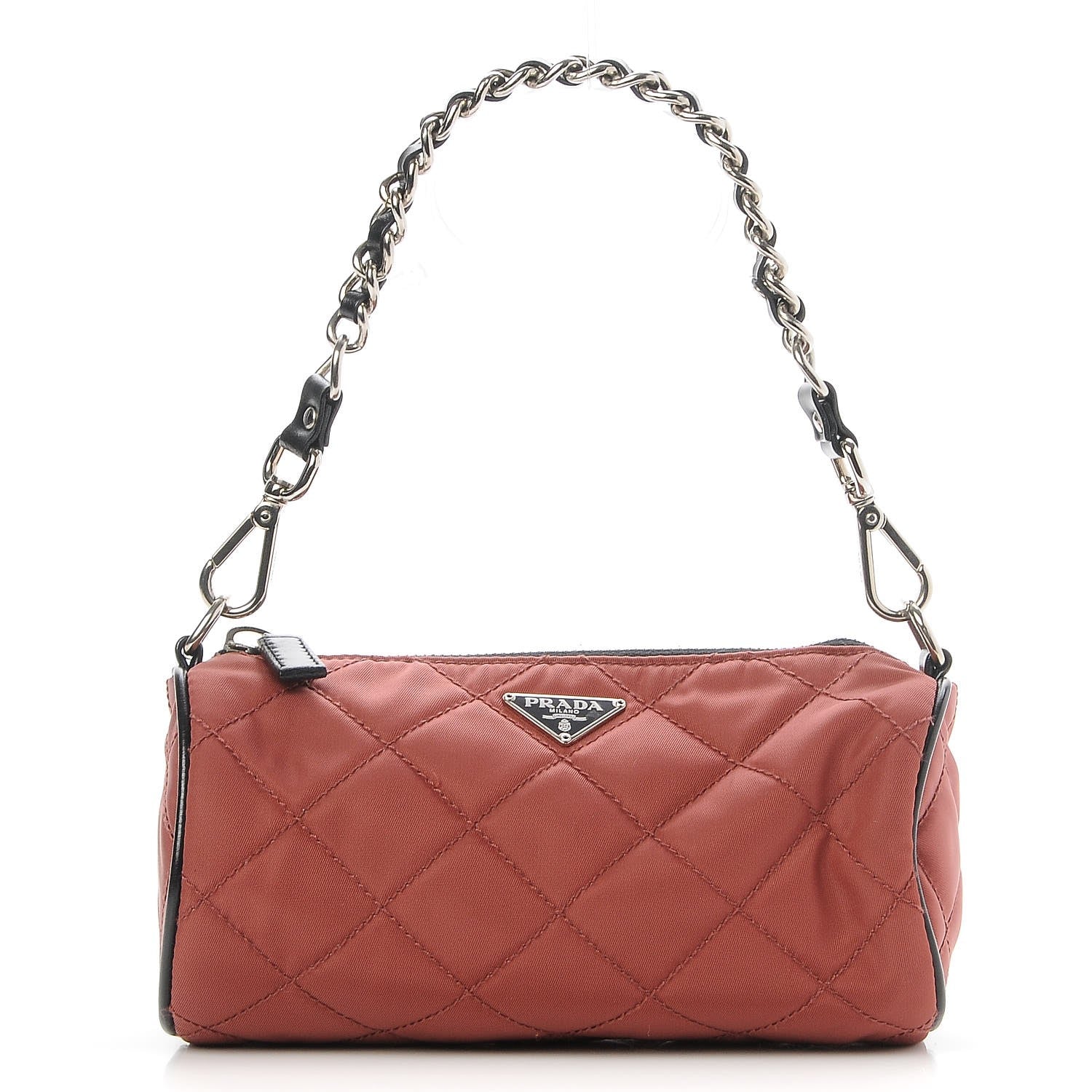 Prada Tessuto Nylon Impuntutato Quilted Handbag Antilope Nero Black 1 of 8