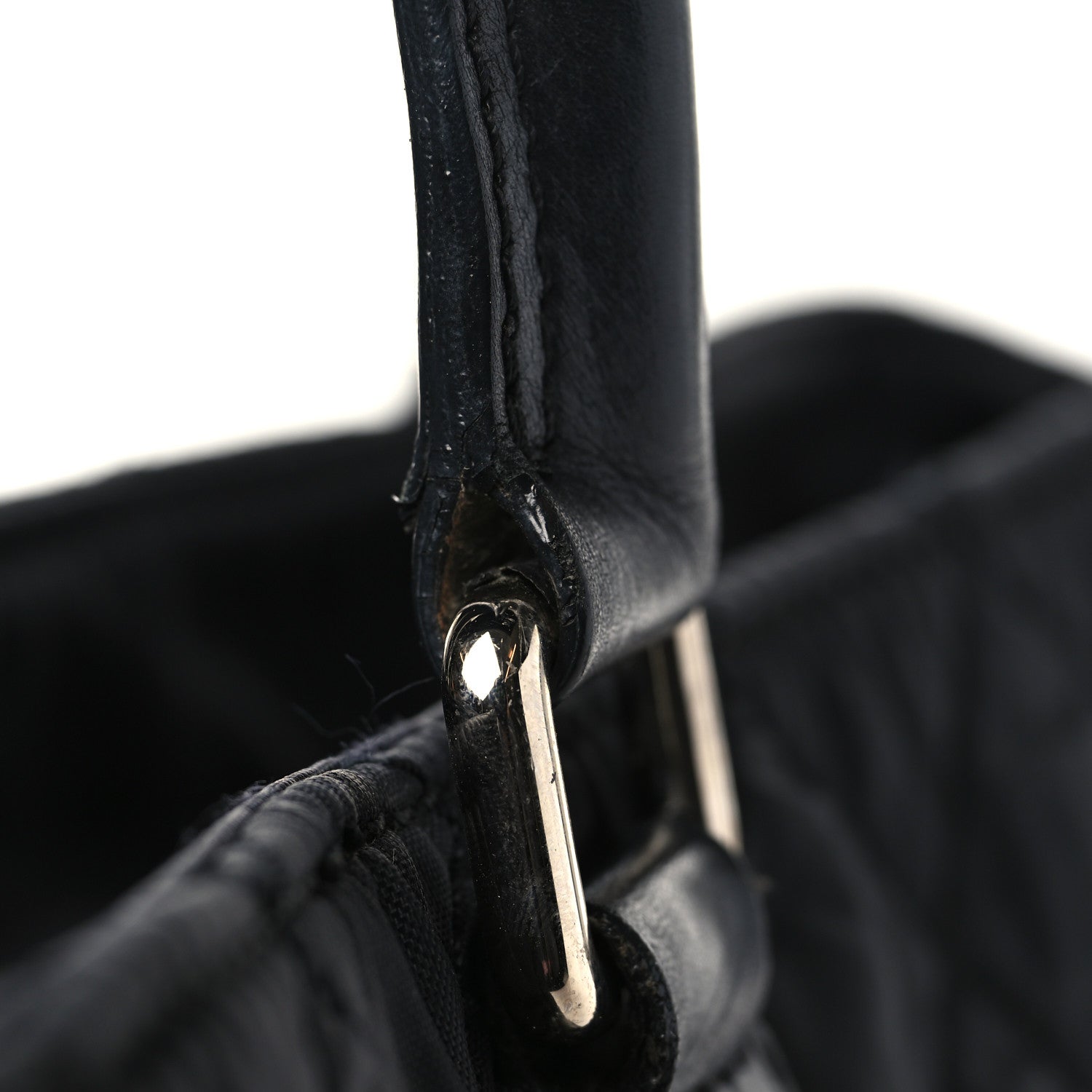 Chanel Nylon Calfskin Paris New York Tote Bag Black 8 of 10