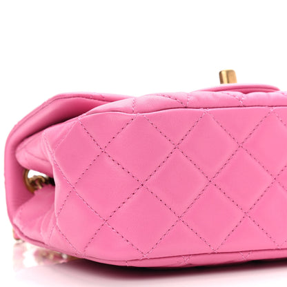 Chanel Lambskin Quilted Mini Pearl Crush Flap Pink 9 of 10