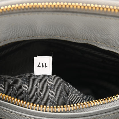 Prada Saffiano Small Galleria Double Zip Tote Granito 7 of 11