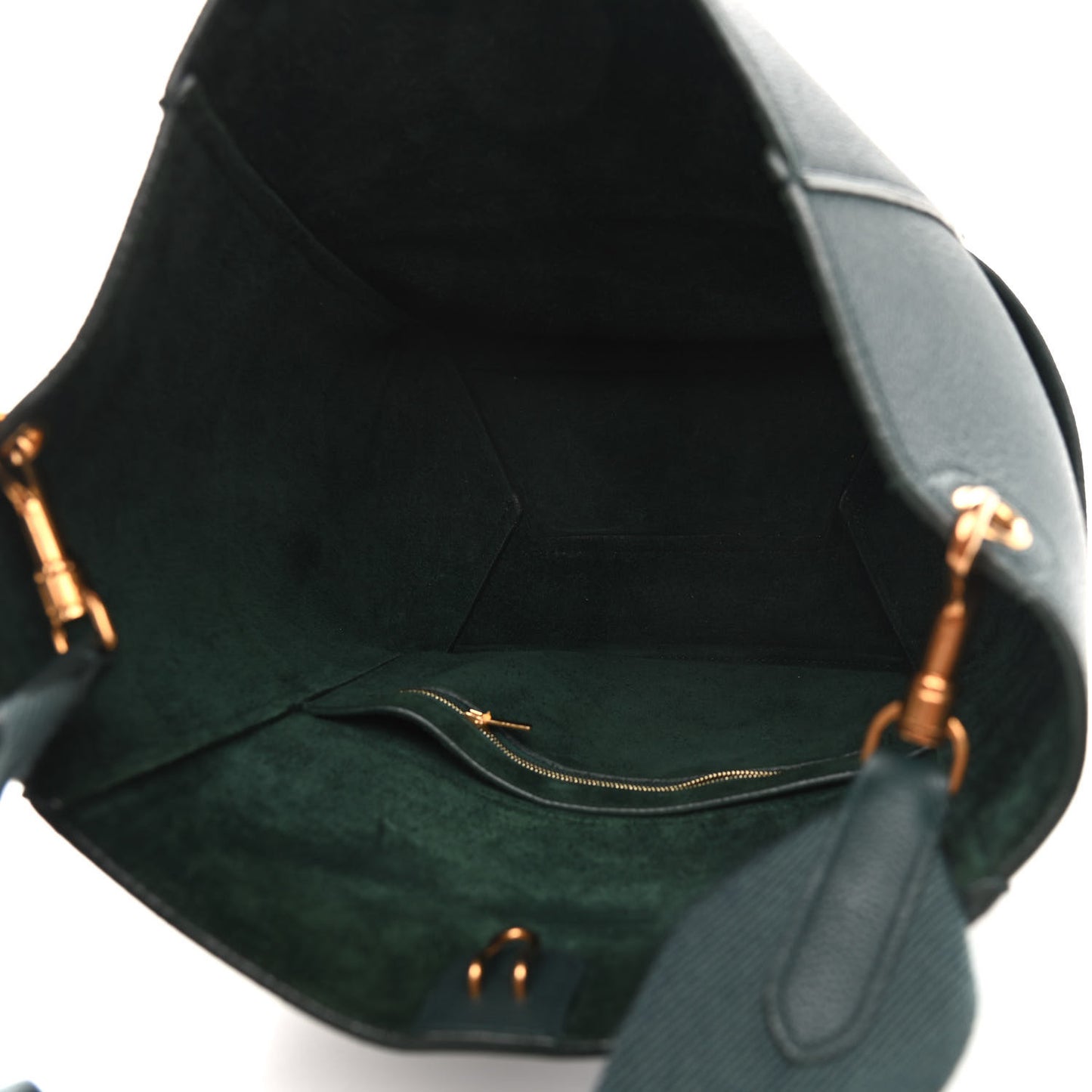 Soft Grained Calfskin Sangle Bucket Bag Amazone
