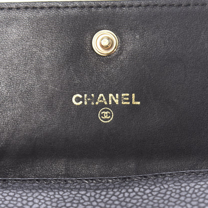 Chanel Caviar Timeless CC Flap Card Holder Black 6 of 8