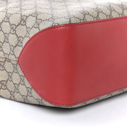 Gucci GG Supreme Monogram Large Linea A Hobo Red 9 of 10