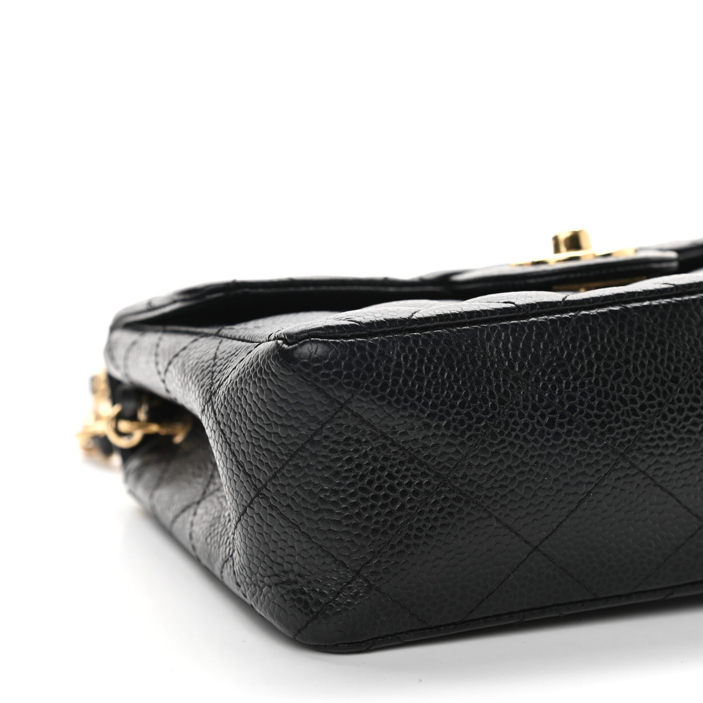 Caviar Quilted Mini Square Flap Black