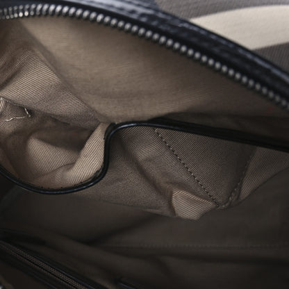 Burberry Nova Check Patent Small Chester Bowling Bag Black 15 of 15