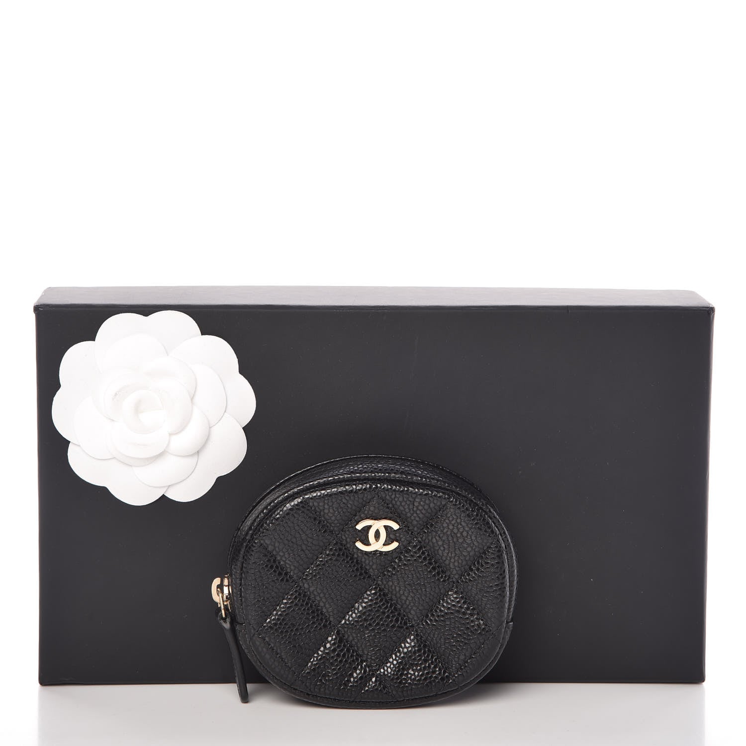 Chanel Caviar Quilted Zip Around Classic Coin Purse Black 8 of 8