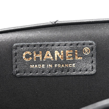 Chanel Metallized Calfskin Quilted XXL Travel Flap Bag Black 6 of 10
