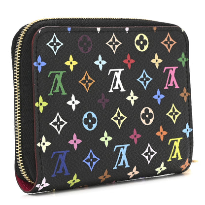 Louis Vuitton Monogram Multicolor Zippy Coin Purse Black Grenade 3 of 9