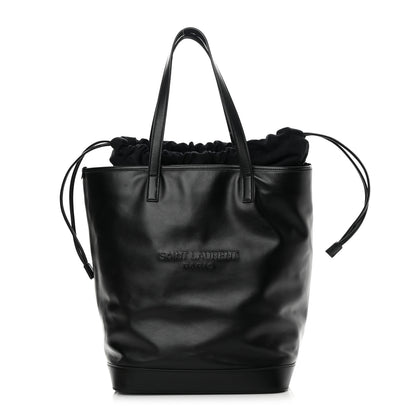 Saint Laurent Calfskin Debossed Teddy Shopping Bag Black 1 of 10