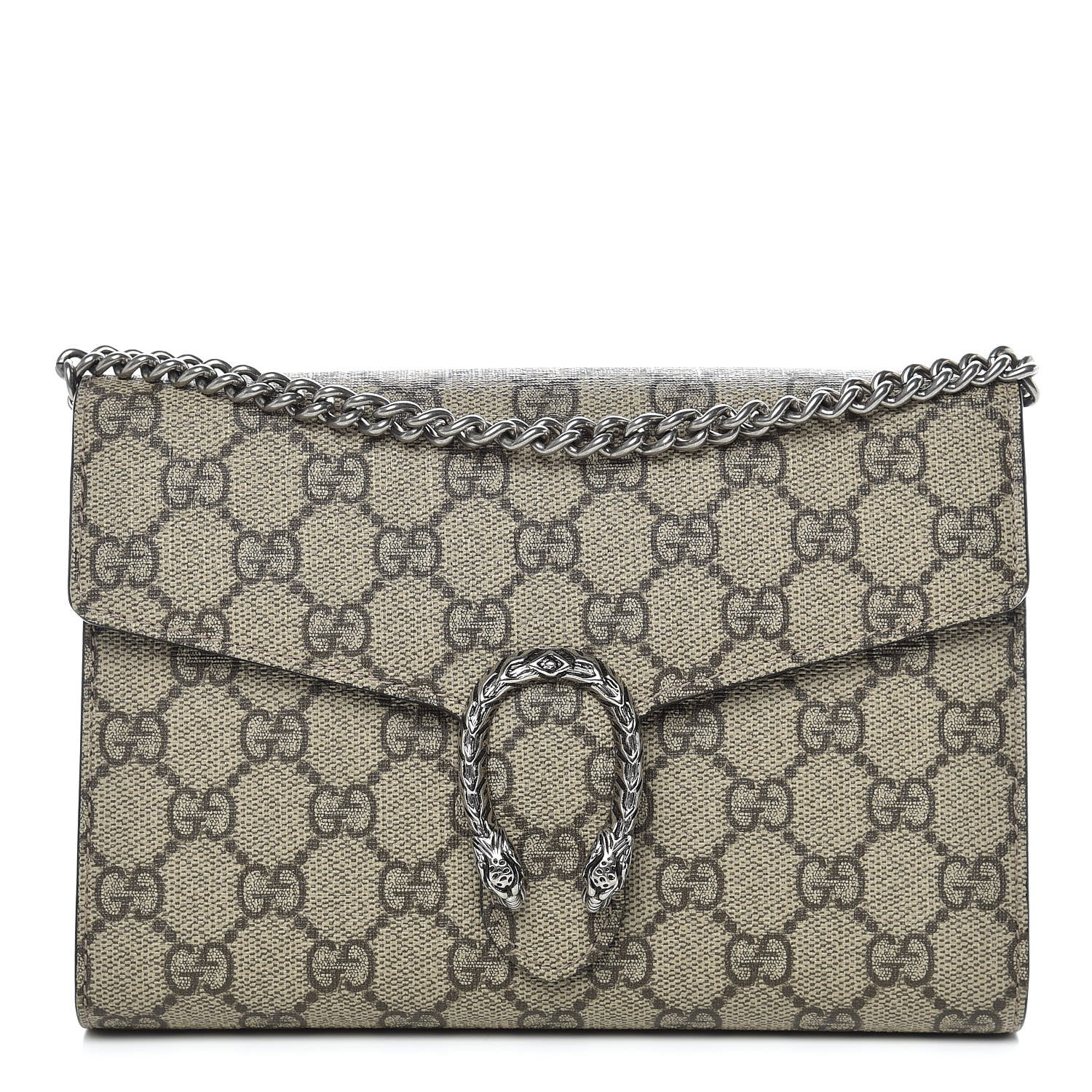 Gucci GG Supreme Monogram Mini Dionysus Chain Wallet Beige Black 1 of 9