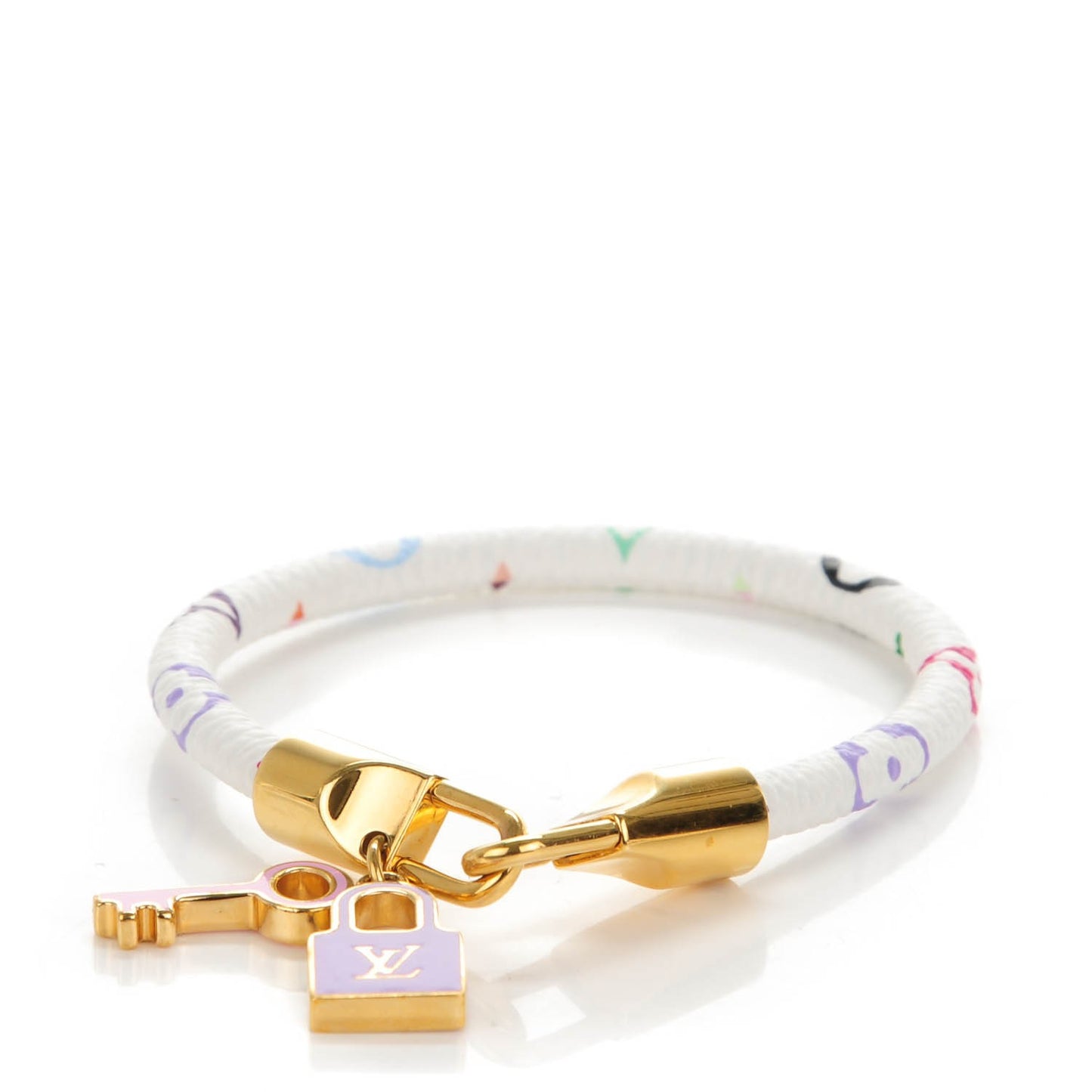 Monogram Multicolor Luck It Bracelet 19 White