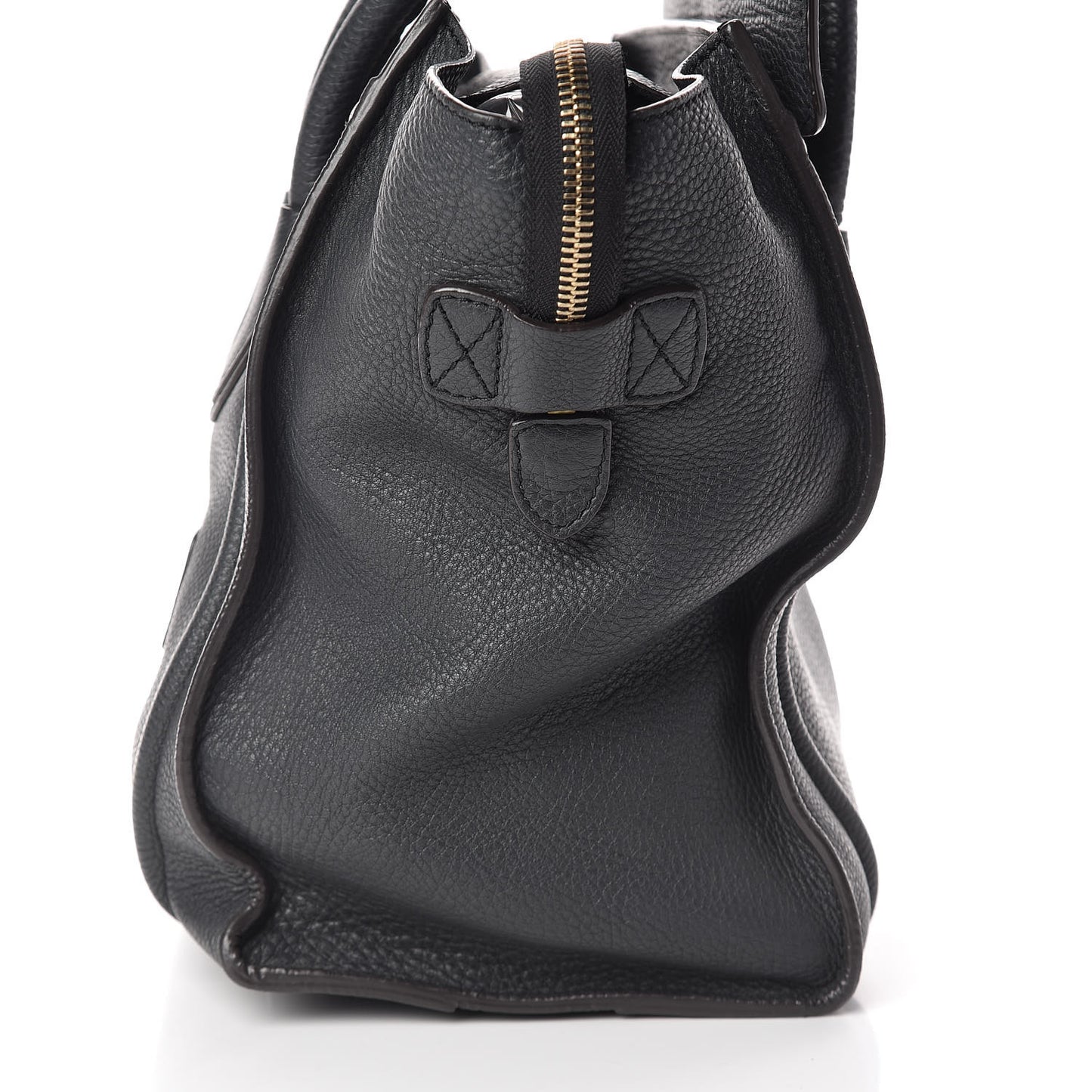 Drummed Calfskin Mini Luggage Anthracite