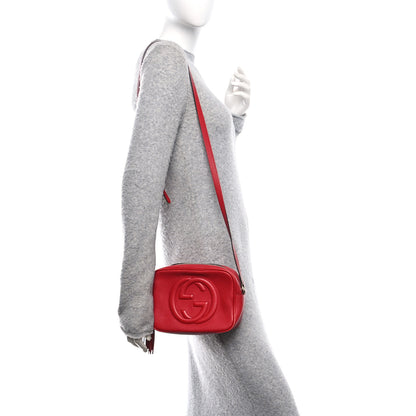 Gucci Pebbled Calfskin Small Soho Disco Bag Tabasco Red 2 of 12
