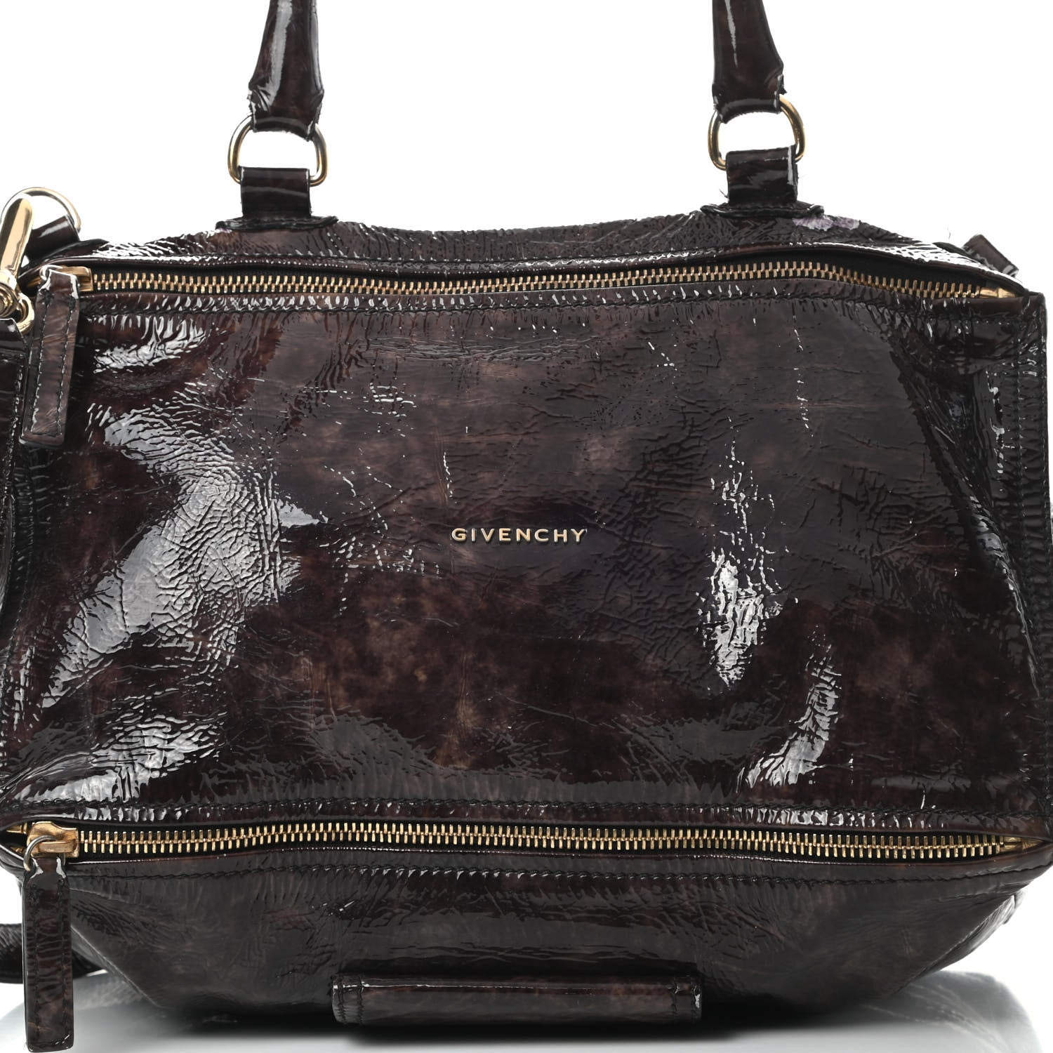 Givenchy Crinkled Patent Medium Pandora Bag Aubergine 8 of 17