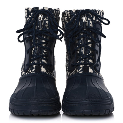 Christian Dior Oblique Nylon D-Venture Boots 40 Deep Blue 2 of 9