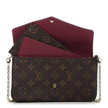 Louis Vuitton Monogram Pochette Felicie Chain Wallet Fuchsia 5 of 10