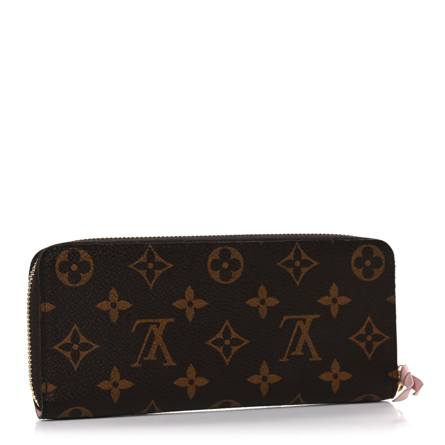 Monogram Clemence Wallet Rose Ballerine