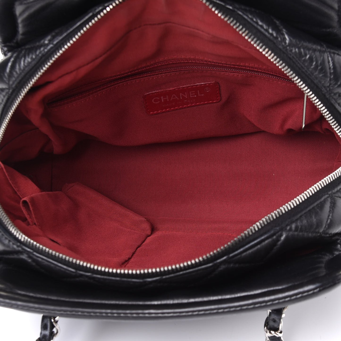 Calfskin Quilted CC Framed Bag Black