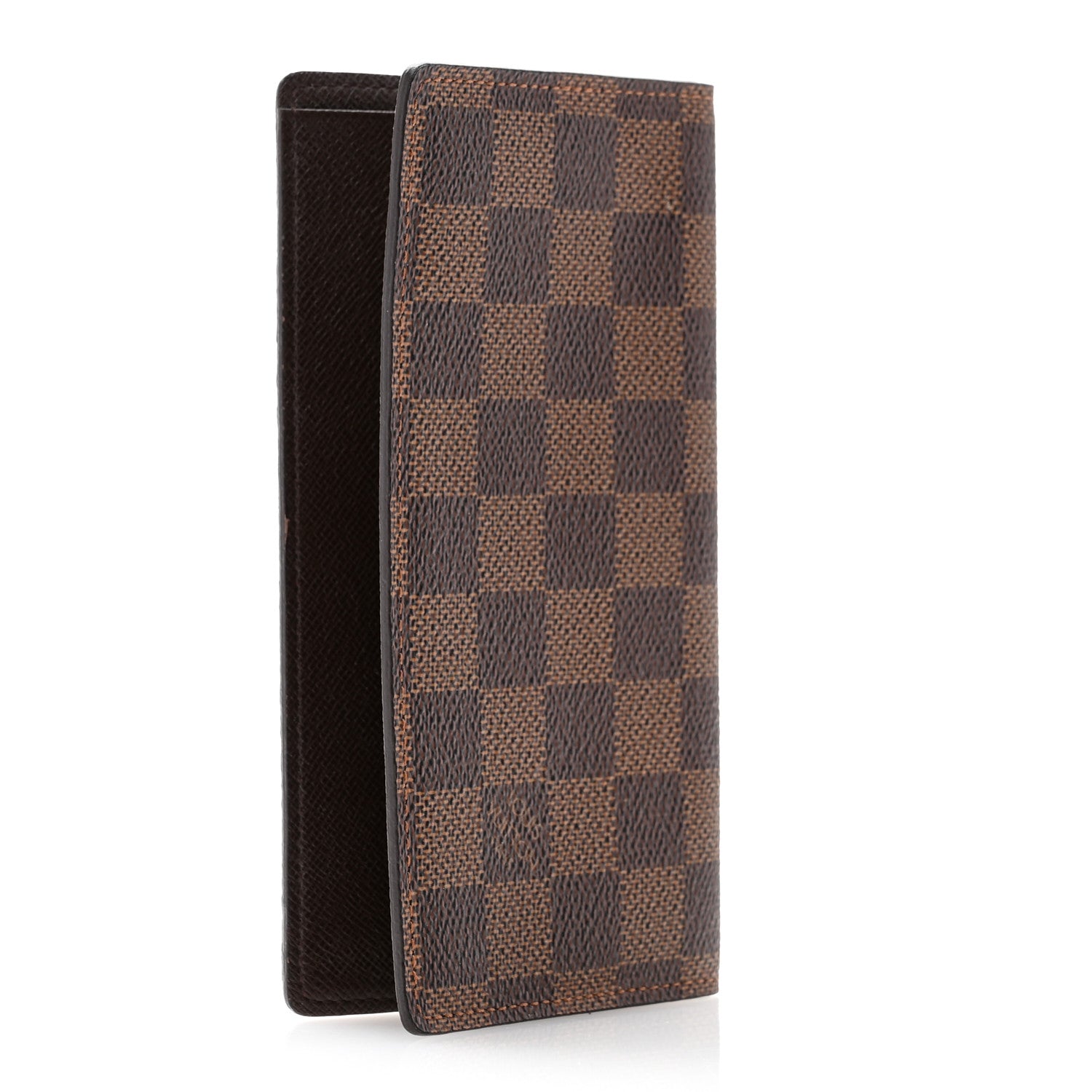 Louis Vuitton Damier Ebene Simple Checkbook Cover Wallet 3 of 11