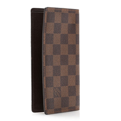 Louis Vuitton Damier Ebene Simple Checkbook Cover Wallet 3 of 11