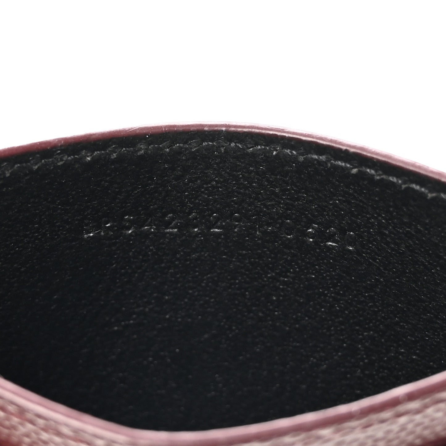 Grain De Poudre Matelasse Chevron Cassandre Credit Card Case Rouge Legion