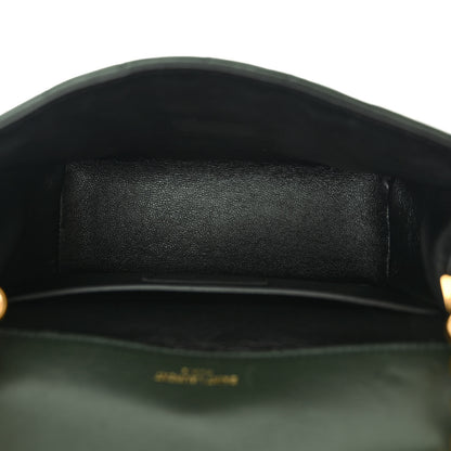 Saint Laurent Lambskin Matelasse Monogram Medium Vicky Chain Bag Algae 5 of 11