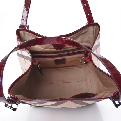 Burberry Supernova Check Small Tote Red 5 of 8