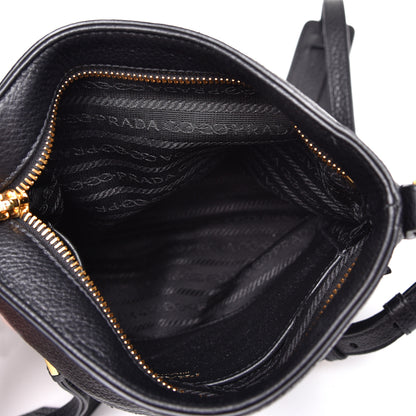 Prada Vitello Daino Crossbody Bag Black 5 of 10