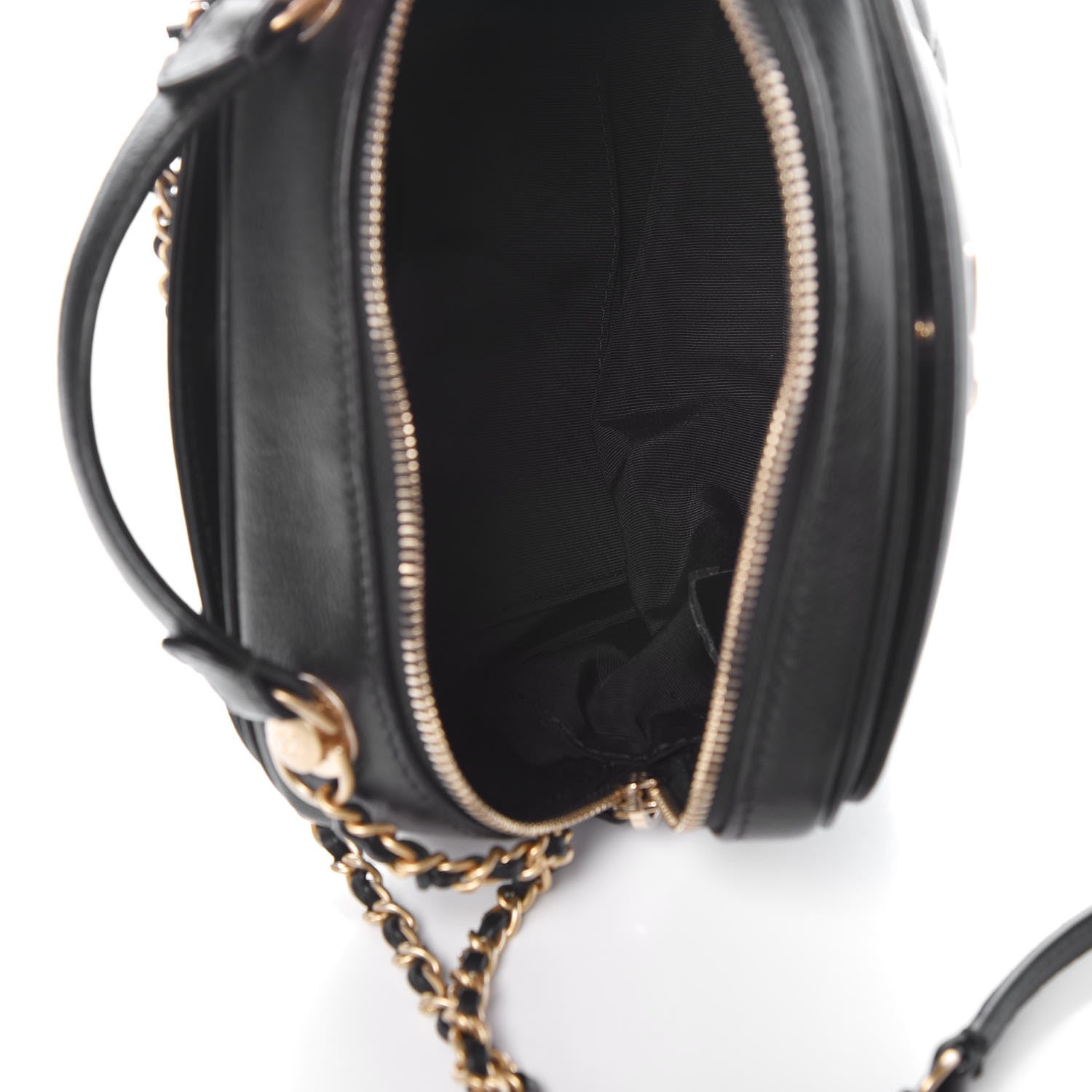 Chanel Calfskin Quilted CC Vanity Case Black 5 of 8