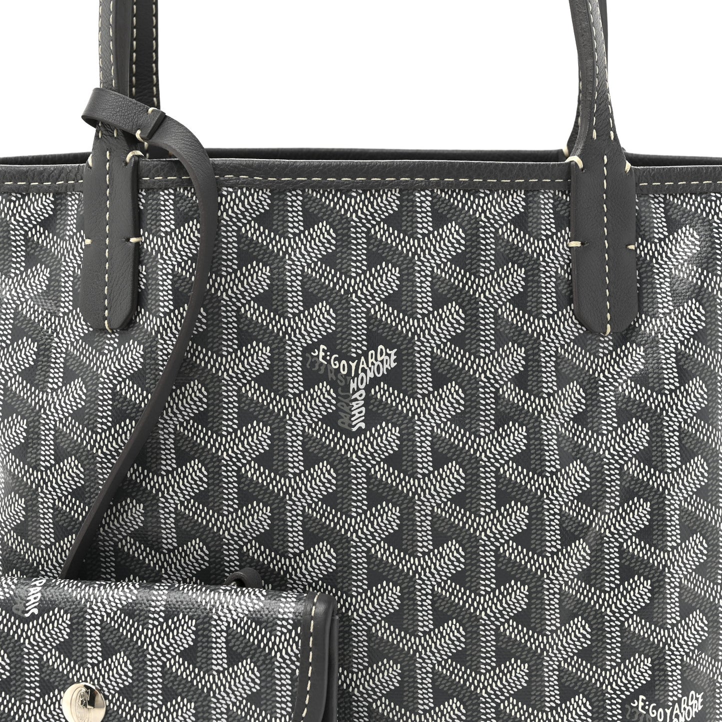 Goyardine Reversible Mini Anjou Grey