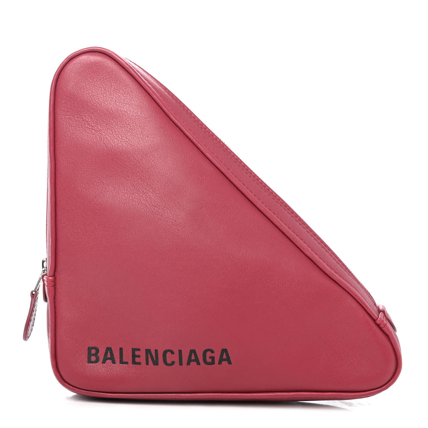 Balenciaga Shiny Day Calfskin M Triangle Pouch Rouge Grenat 1 of 4