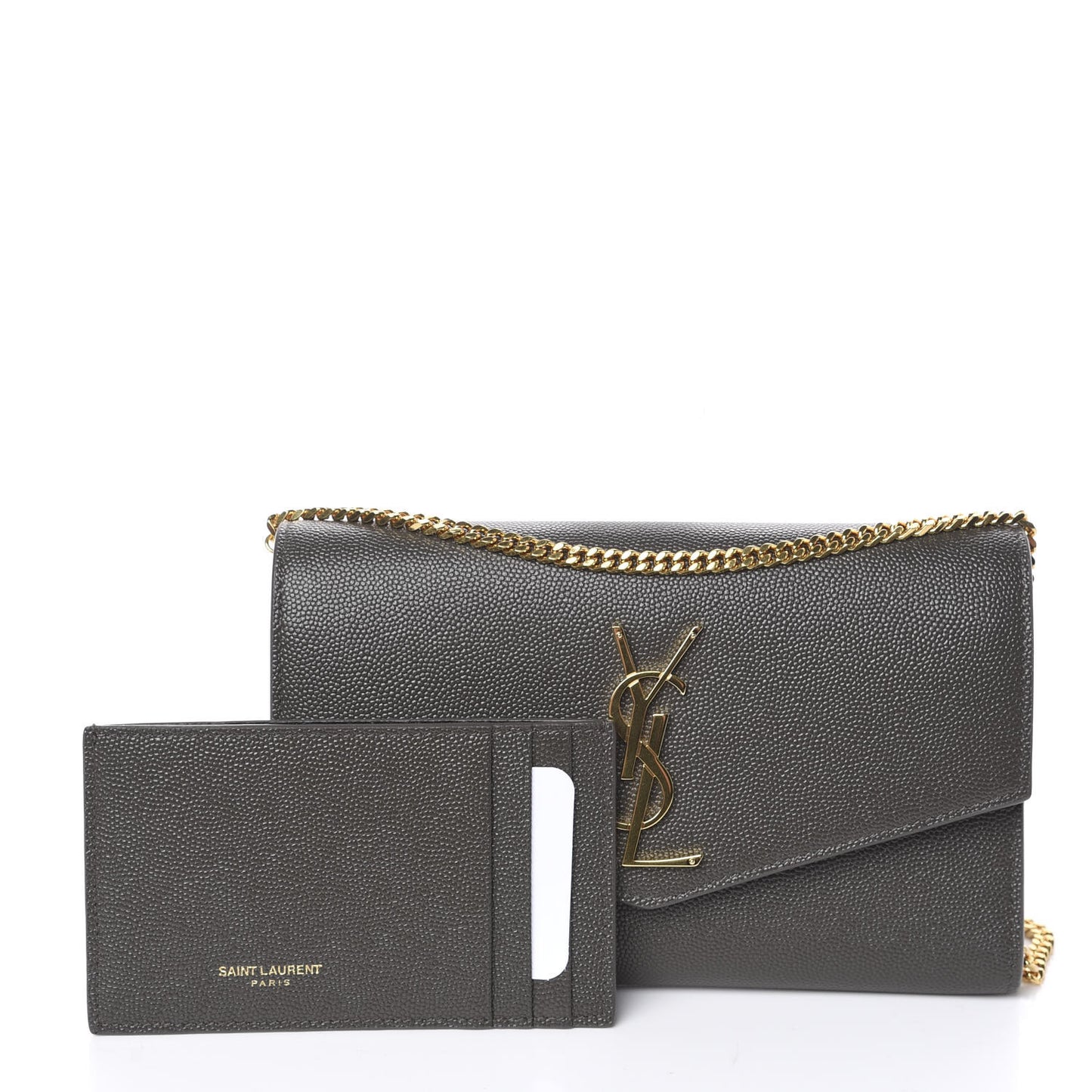 Grain De Poudre Uptown Chain Wallet Pebble