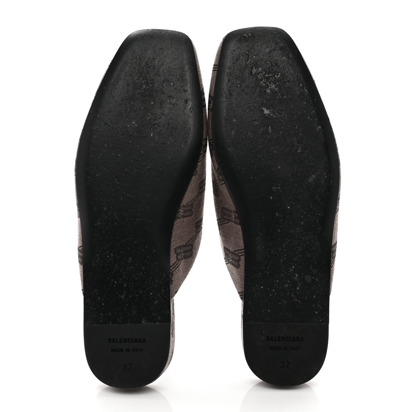 Jacquard BB Monogram Cosy Mules 37 Dark Mink Grey Dark Brown