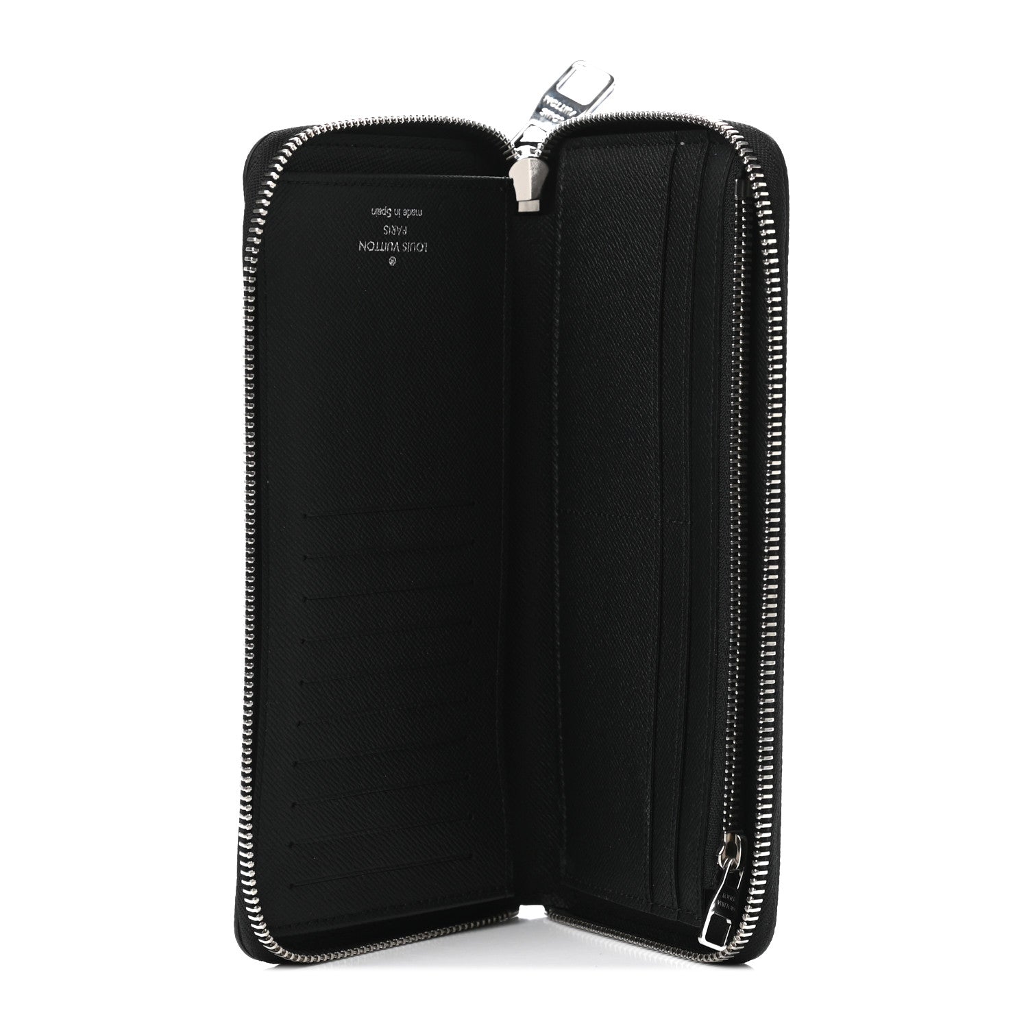 Louis Vuitton Taiga Vertical Zippy Wallet Black 4 of 4