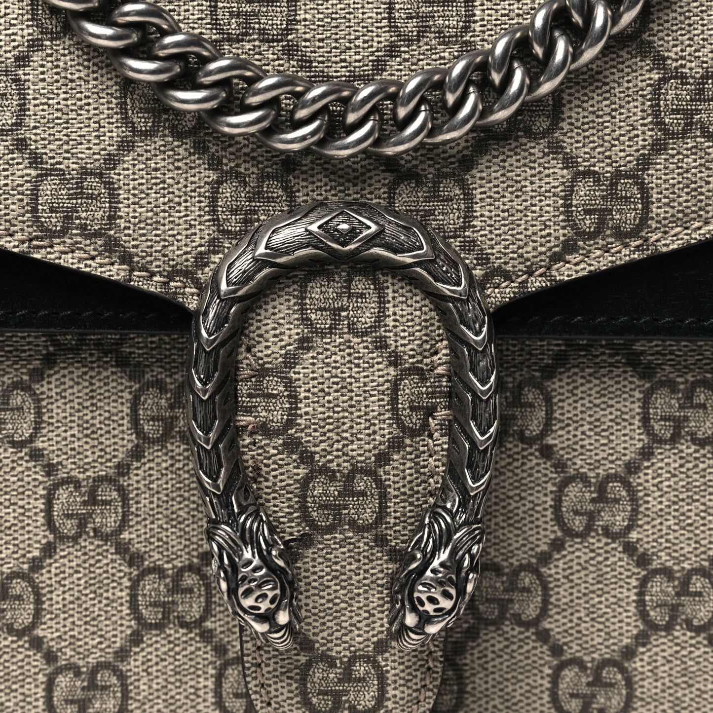 GG Supreme Monogram Mini Dionysus Shoulder Bag Black