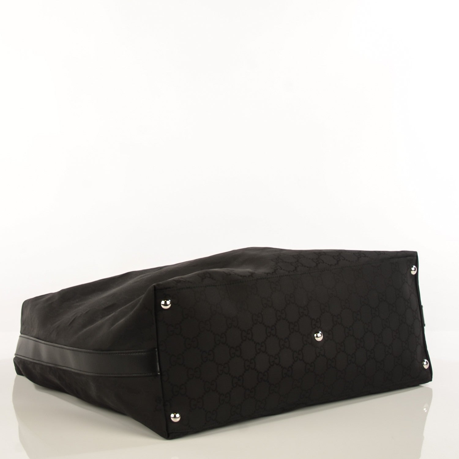 Gucci Nylon Monogram Oversized Overnight Bag Black 4 of 7
