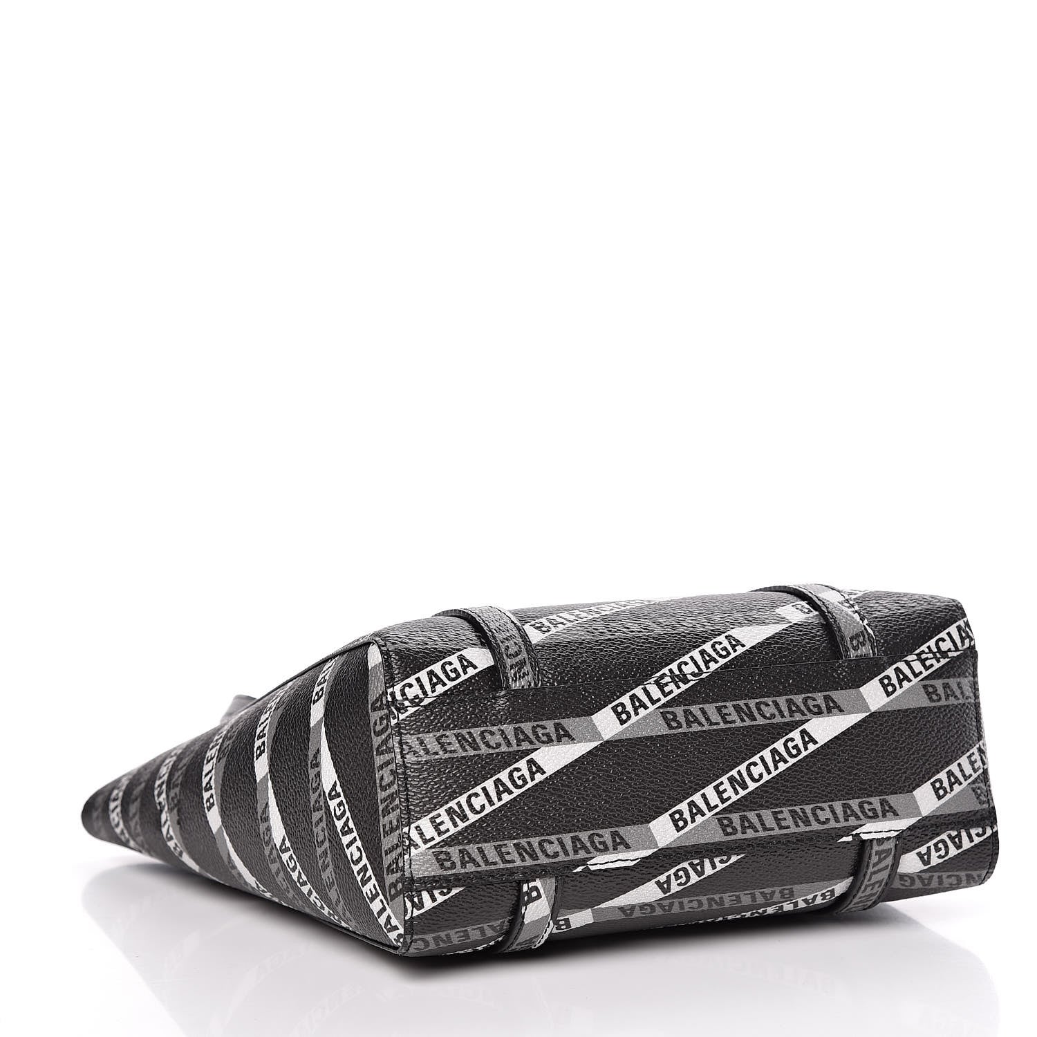 Balenciaga Coated Canvas Losange Monogram XXS Tote Black Grey 4 of 9