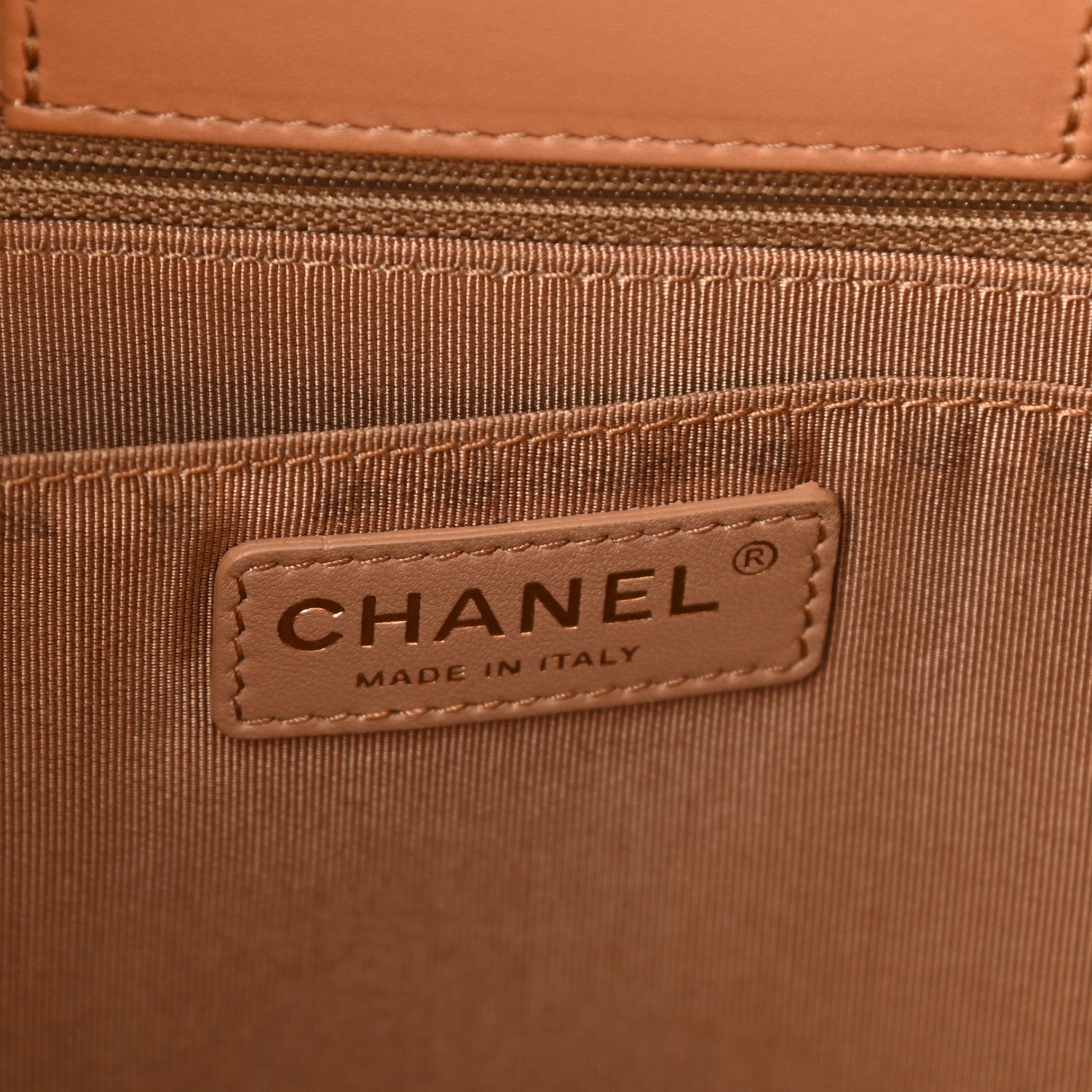 Chanel Calfskin Quilted Large Boy Tote Camel 6 of 10