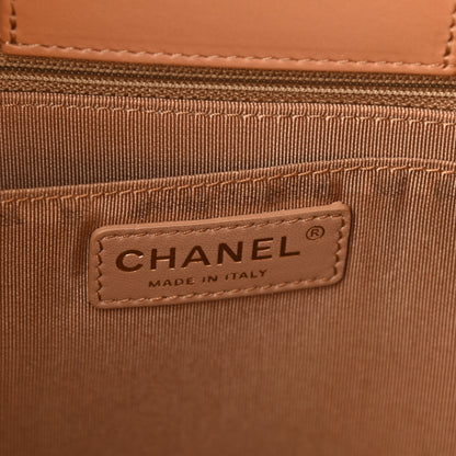 Chanel Calfskin Quilted Large Boy Tote Camel 6 of 10