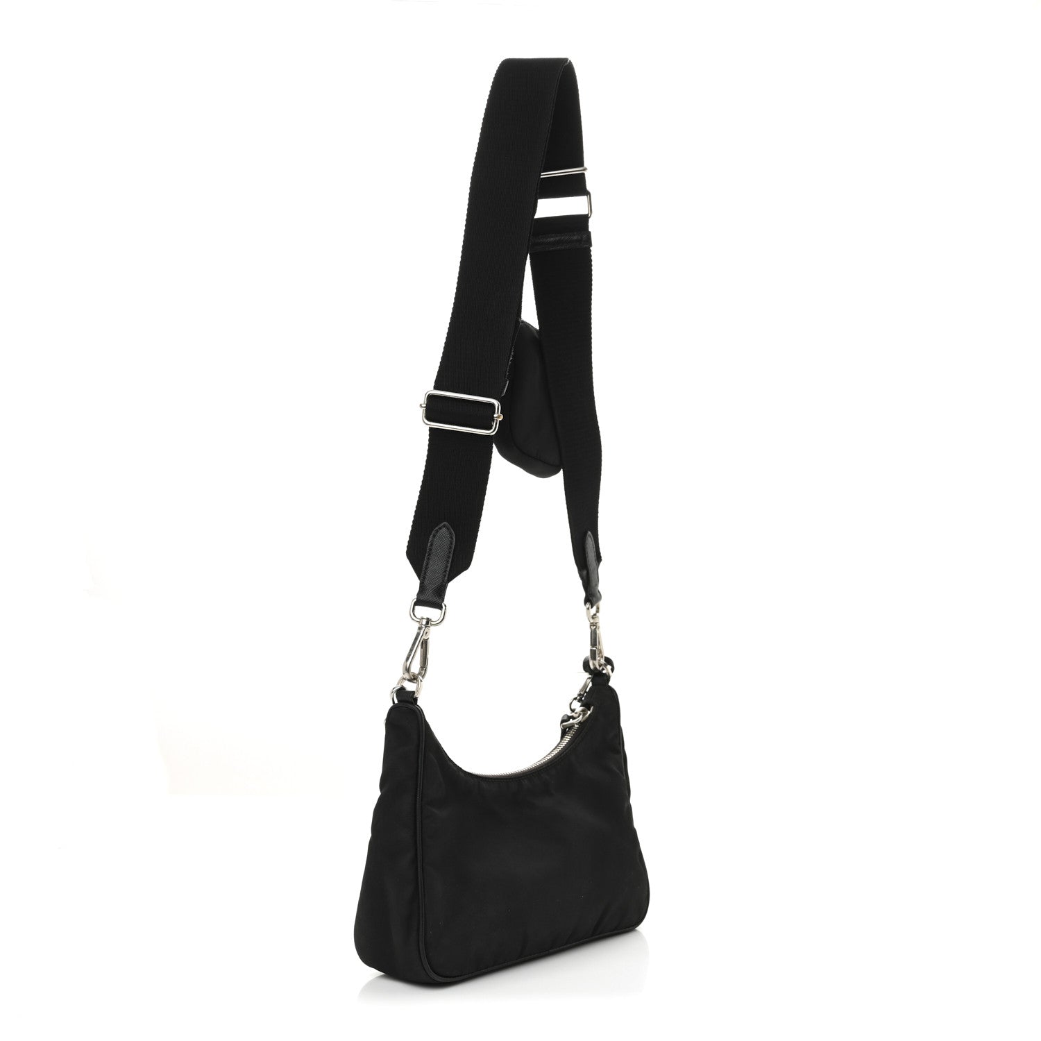 Prada Nylon Re-Edition 2005 Shoulder Bag Black 3 of 11
