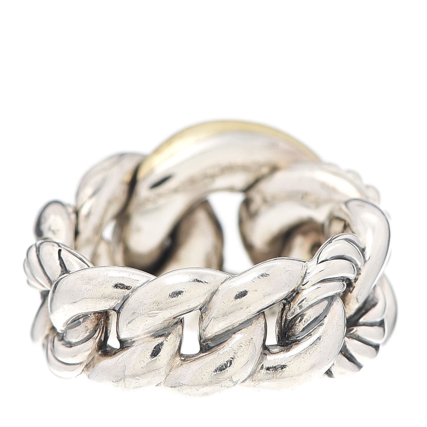 Sterling Silver 18K Yellow Gold Belmont Ring 54 7