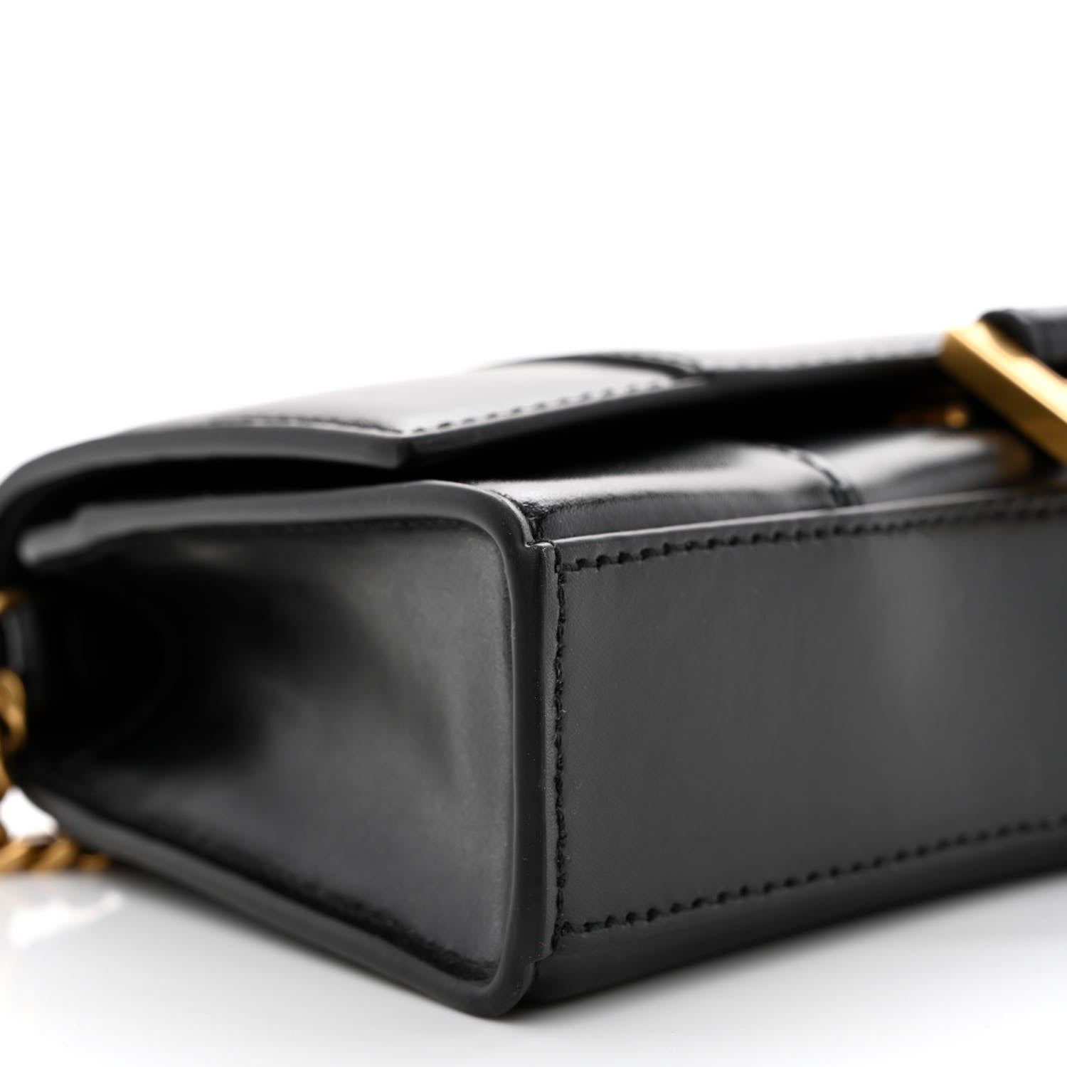 Balenciaga Shiny Box Calfskin Hourglass Chain Bag Black 9 of 12