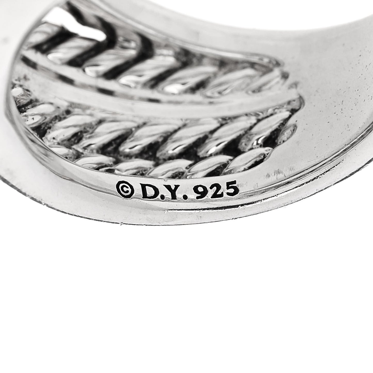 Sterling Silver 15mm Wide Crossover Cable Ring 54 7